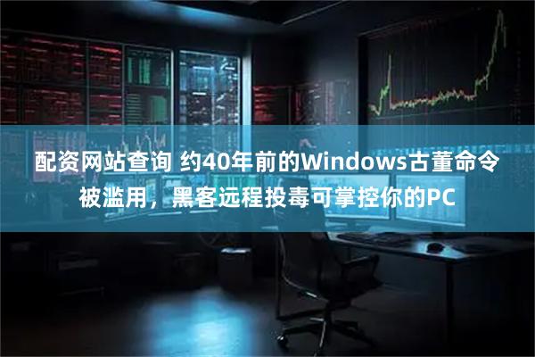 配资网站查询 约40年前的Windows古董命令被滥用，黑客远程投毒可掌控你的PC