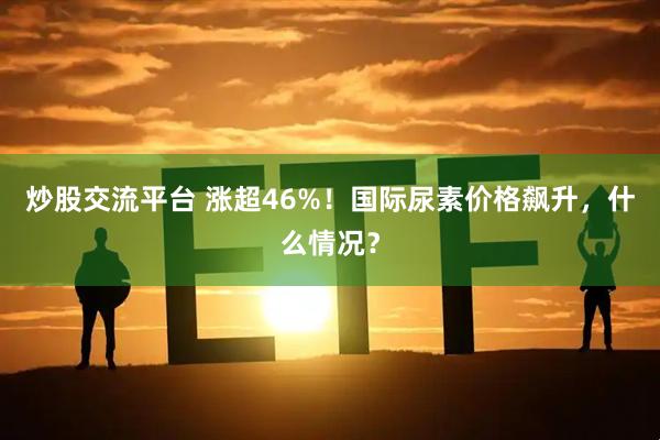 炒股交流平台 涨超46%！国际尿素价格飙升，什么情况？
